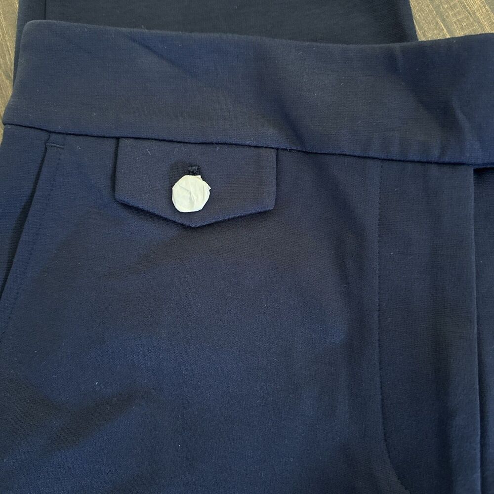 Lauren Ralph Lauren Women's Ponte Ankle Straight Leg Pants Navy Blue Size L - Picture 11 of 14